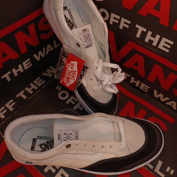 Vans Berle Pro Marshmallow Black Suede Canvas Men's 13 Rare VN0A3WKXKIG - Picture 1 of 11